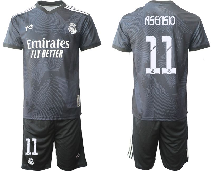 Men 2022-2023 Club Real Madrid Cuarta Camiseta Y3 de black #11 Soccer Jersey->real madrid jersey->Soccer Club Jersey